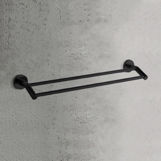 Towel Bar Double Towel Bar, 25 Inch, Matte Black Nameeks NCB102